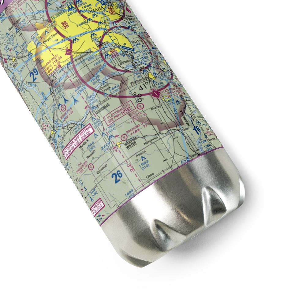 P & R Airport (8NE2) VFR Sectional Water Bottle 
