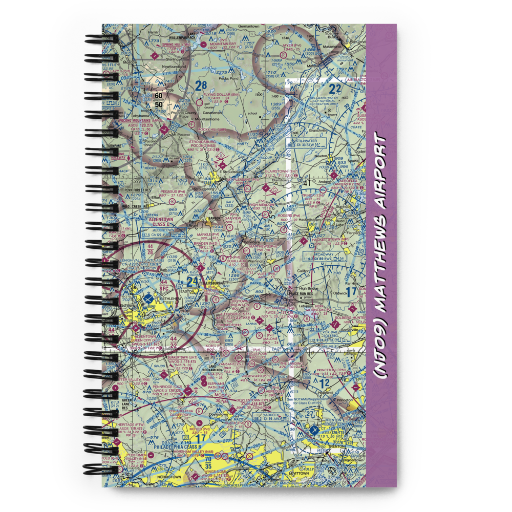 Matthews Airport (NJ09) VFR Sectional Notebook 