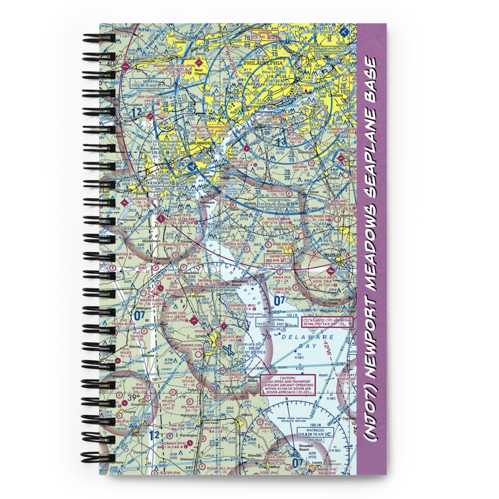 Newport Meadows Seaplane Base (NJ07) VFR Sectional Notebook 