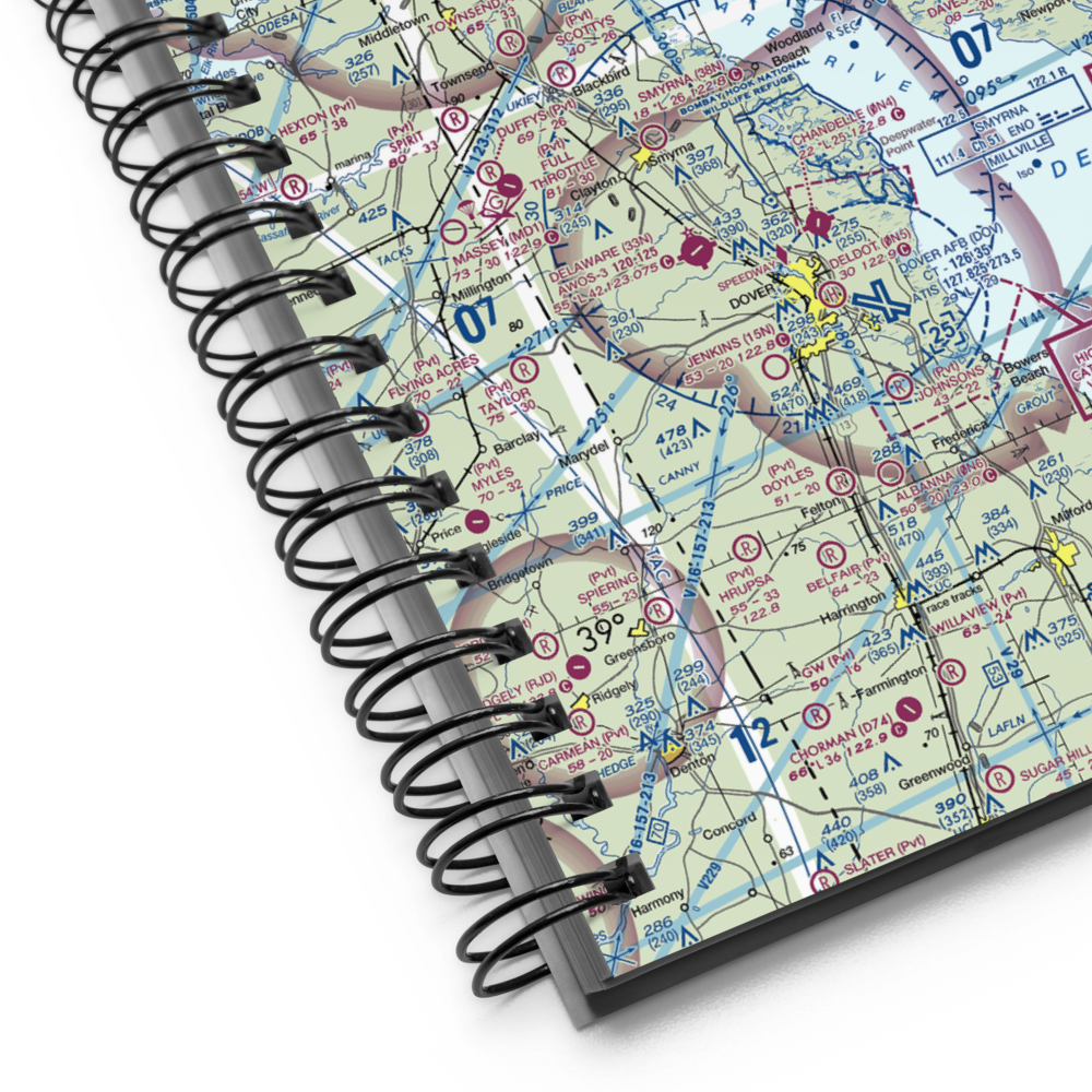 Newport Meadows Seaplane Base (NJ07) VFR Sectional Notebook 