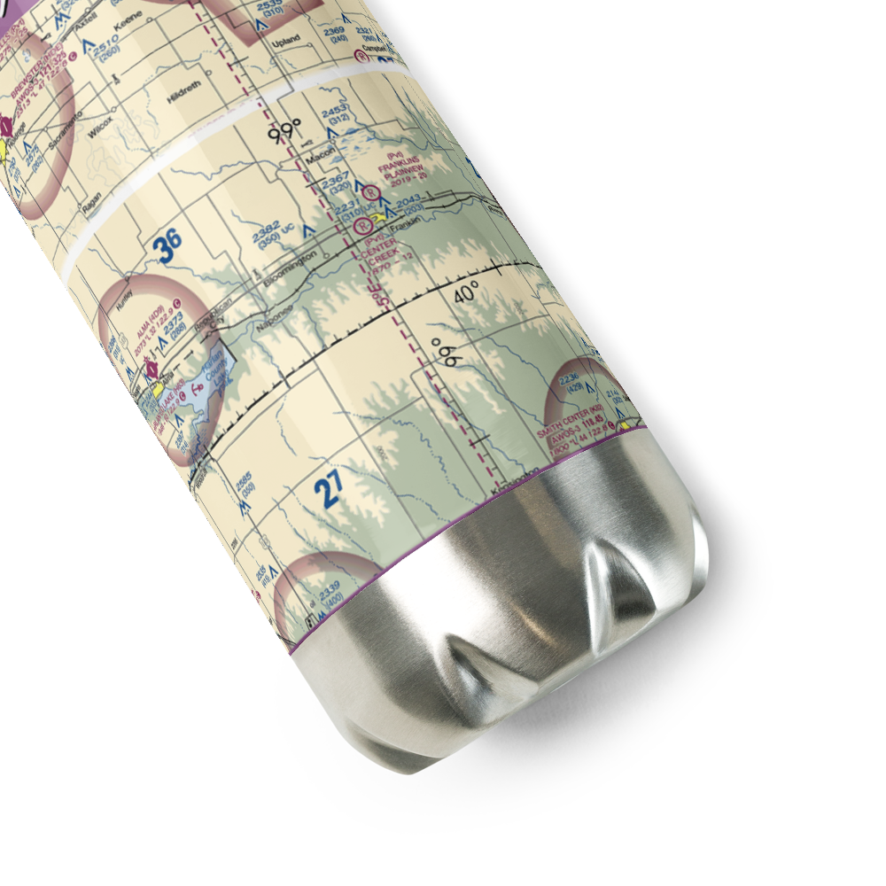 Smith Airport (8NE7) VFR Sectional Water Bottle 