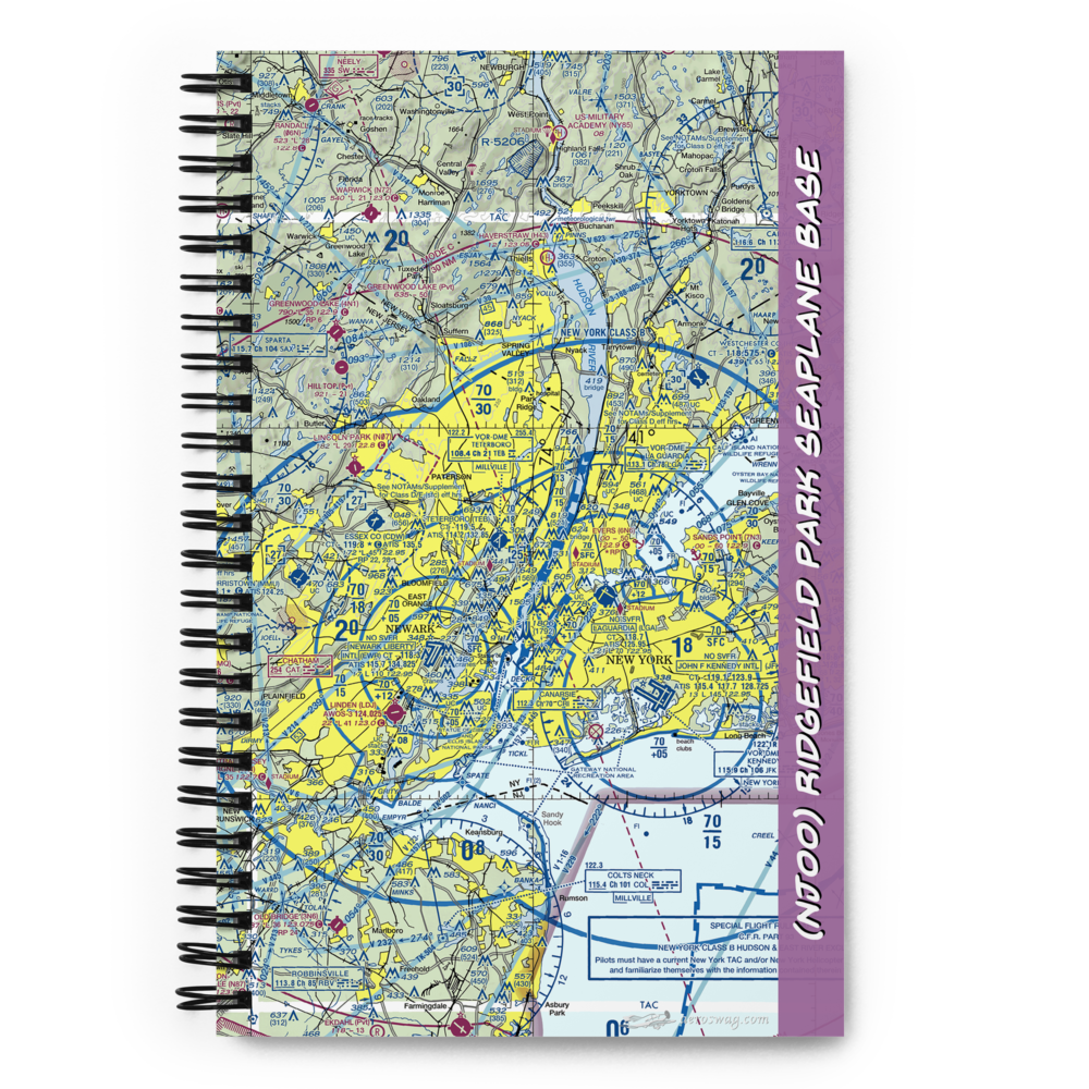Ridgefield Park Seaplane Base (NJ00) VFR Sectional Notebook 