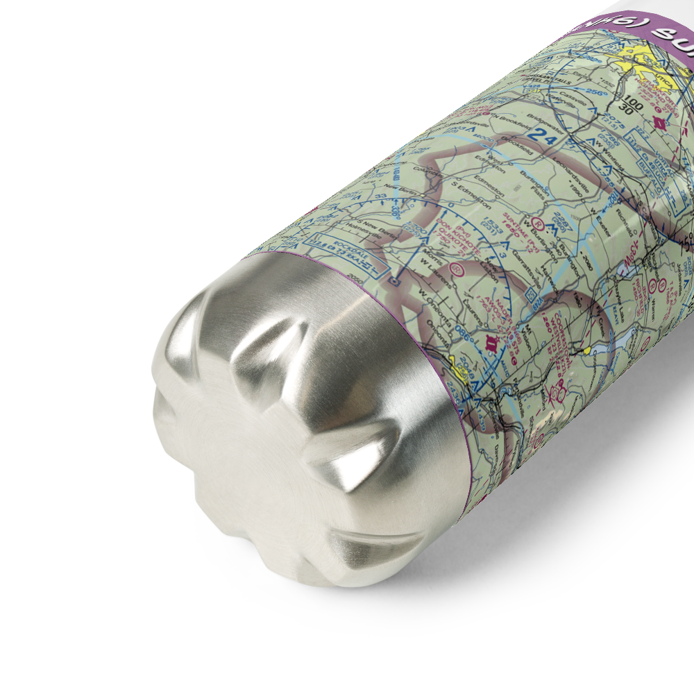 Suntime Airport (8NK6) VFR Sectional Water Bottle 