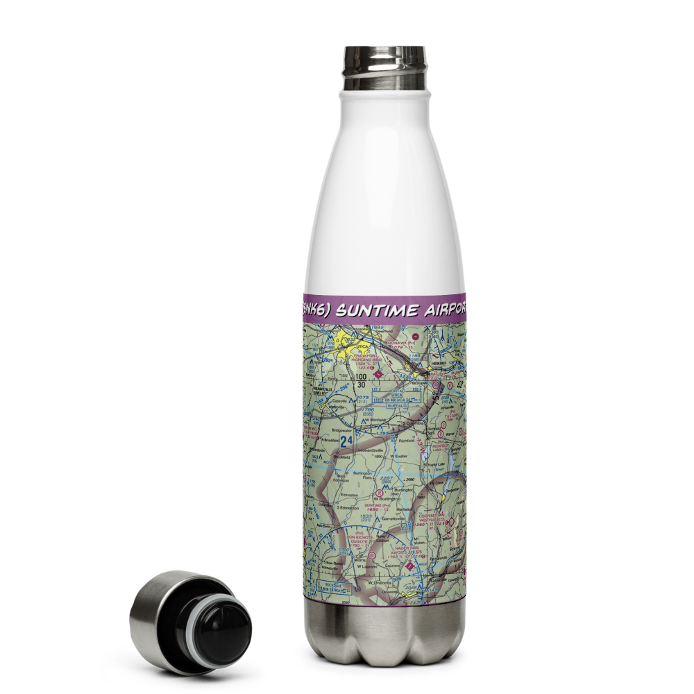 Suntime Airport (8NK6) VFR Sectional Water Bottle 
