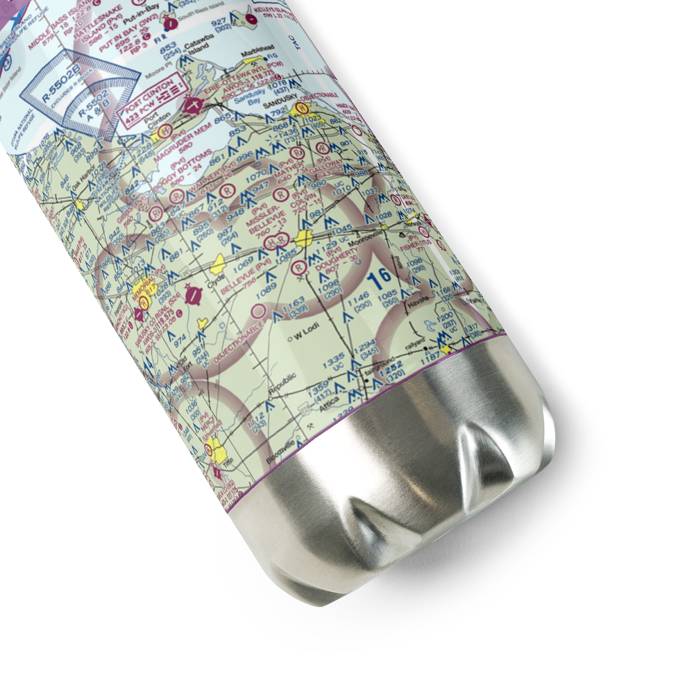 Warner Airstrip (8OA6) VFR Sectional Water Bottle 