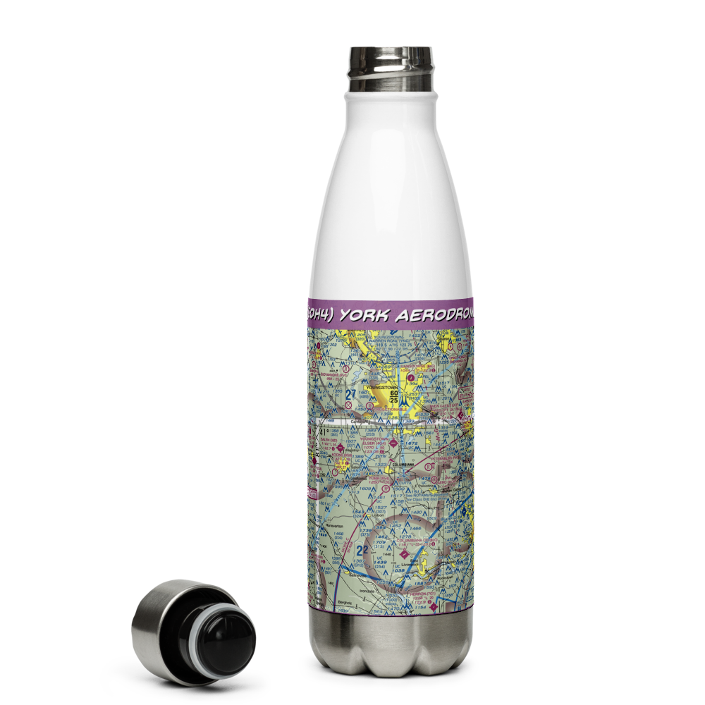 York Aerodrome (8OH4) VFR Sectional Water Bottle 