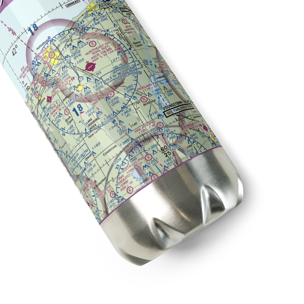 Allen Airport (8OH8) VFR Sectional Water Bottle 