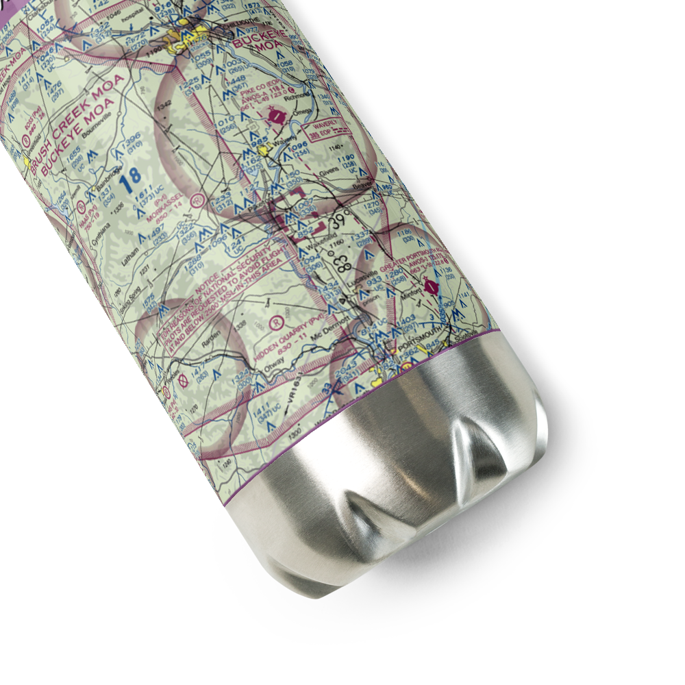 Morkassel Field (8OI9) VFR Sectional Water Bottle 