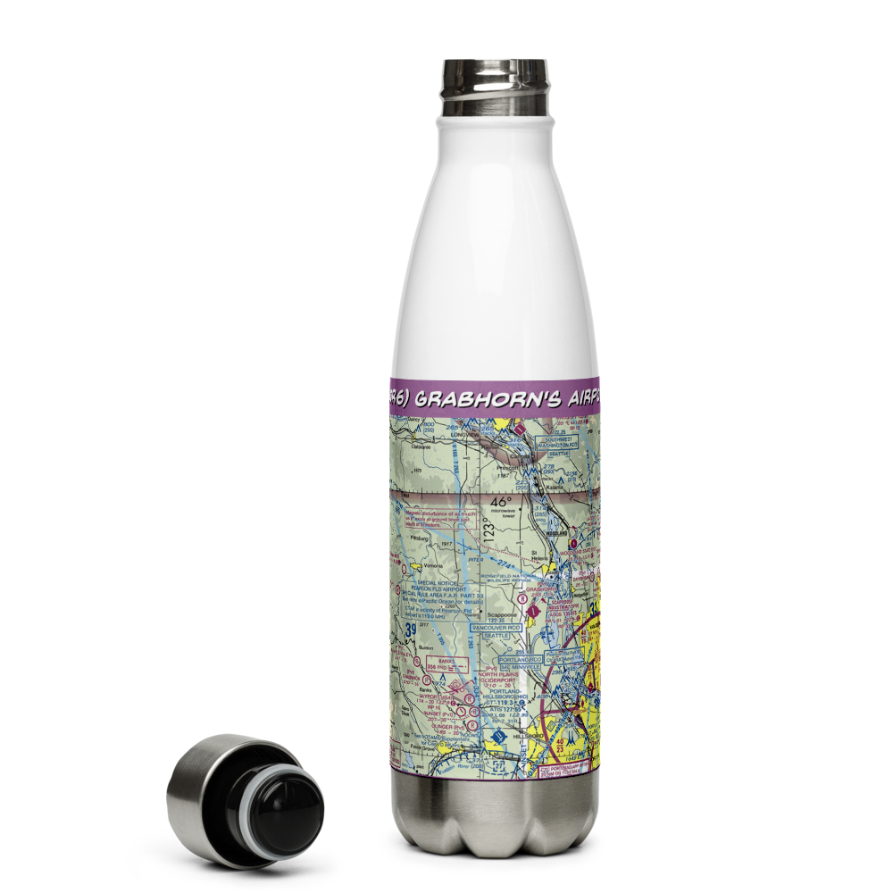 Grabhorn's Airport (8OR6) VFR Sectional Water Bottle 