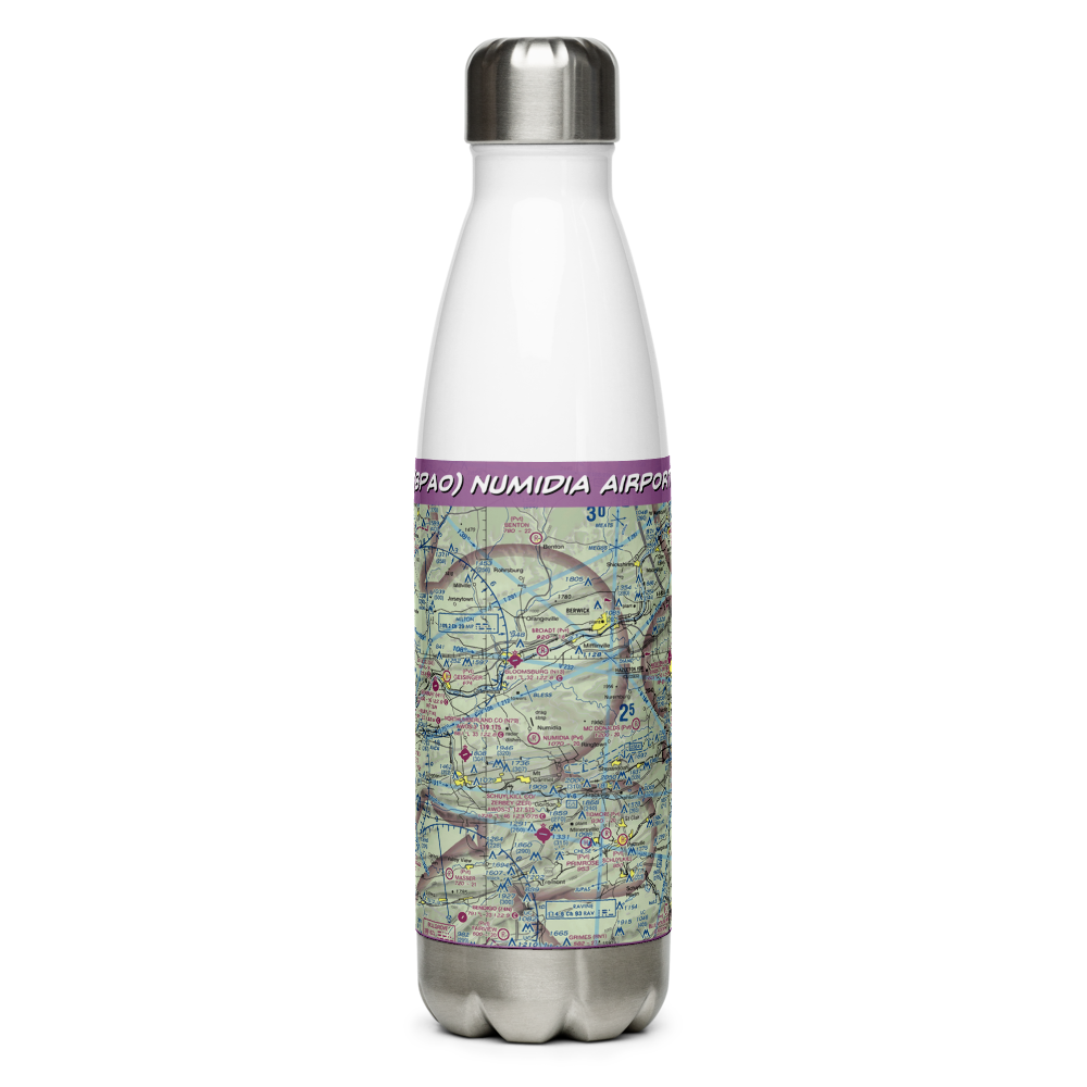 Numidia Airport (8PA0) VFR Sectional Water Bottle 