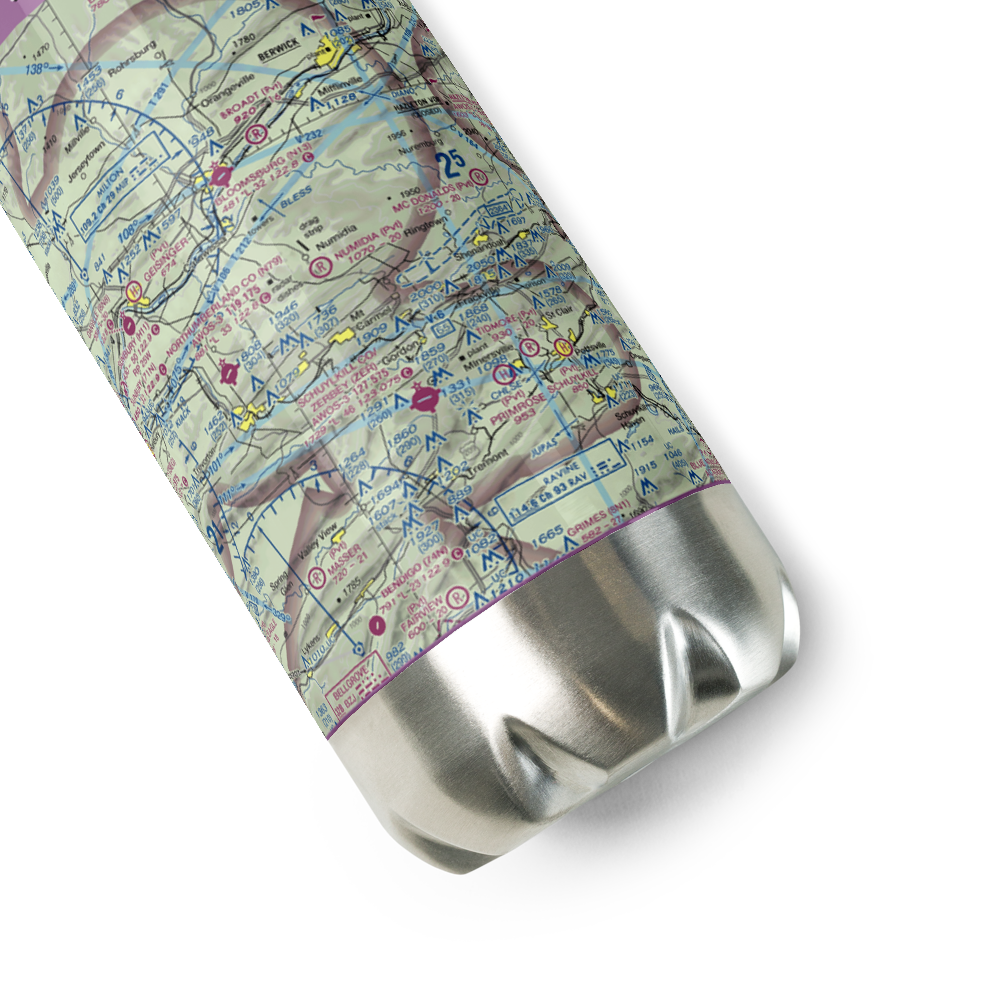 Numidia Airport (8PA0) VFR Sectional Water Bottle 