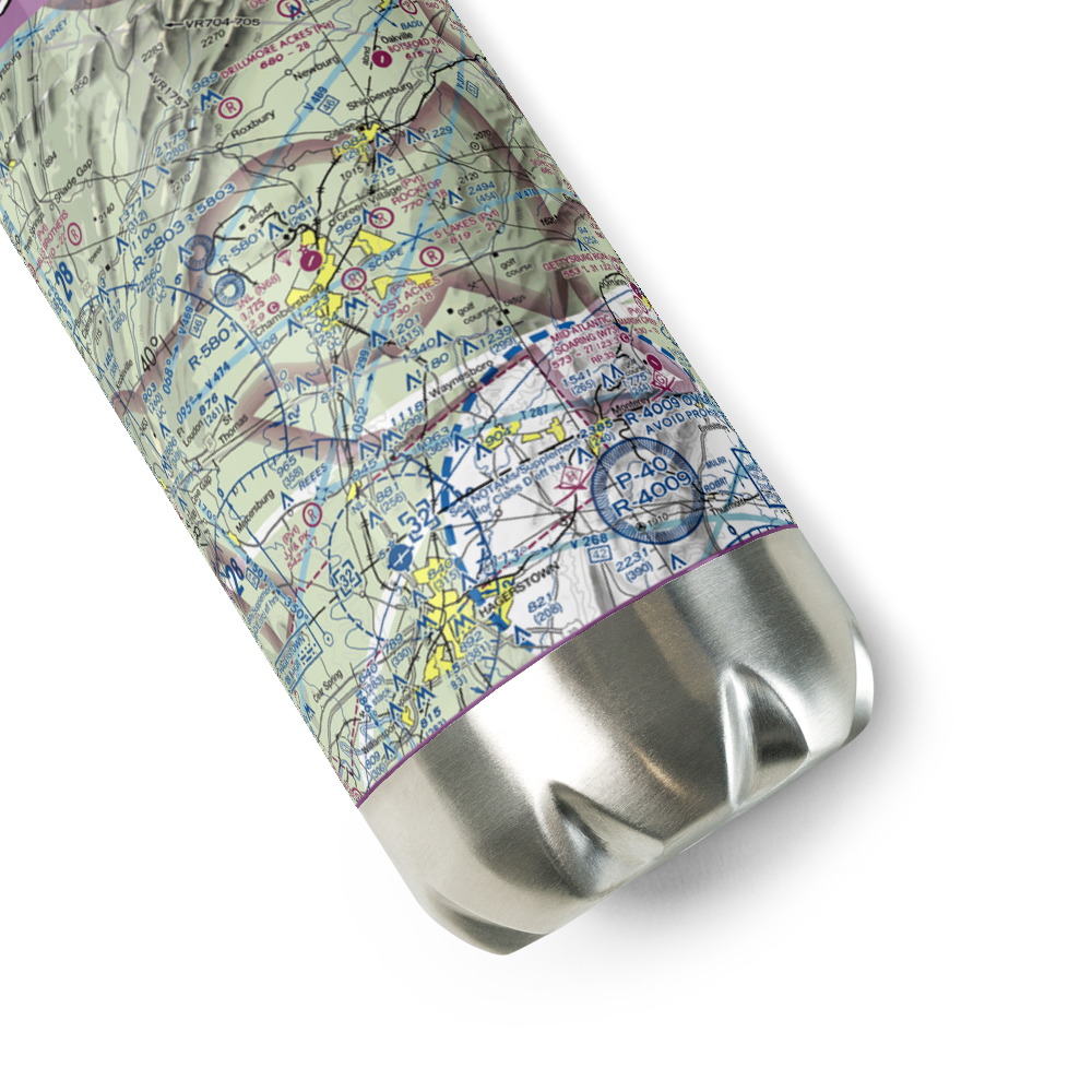 Lost Acres Airport (8PN0) VFR Sectional Water Bottle 
