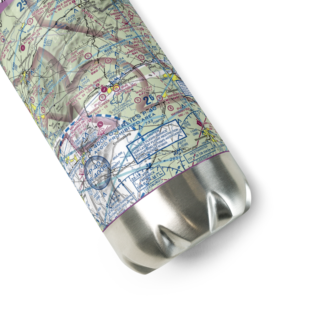 Marsh Creek Airport (8PN9) VFR Sectional Water Bottle 