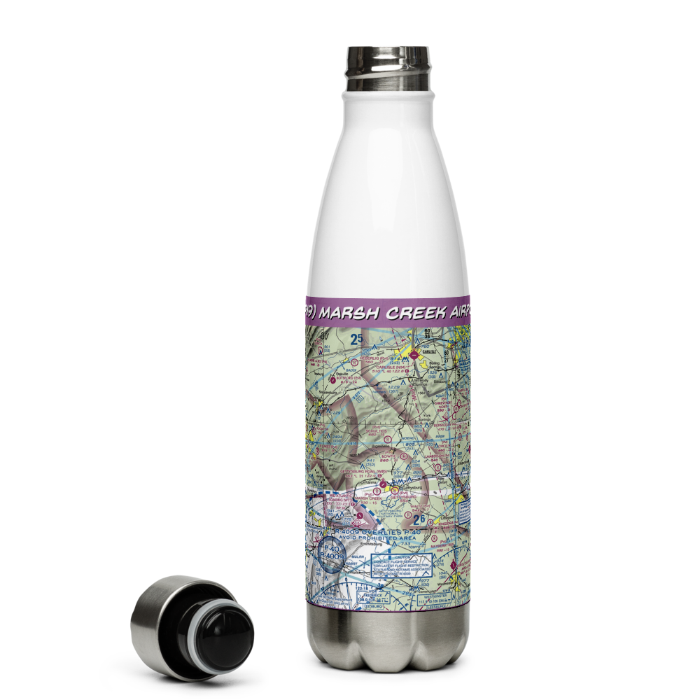 Marsh Creek Airport (8PN9) VFR Sectional Water Bottle 