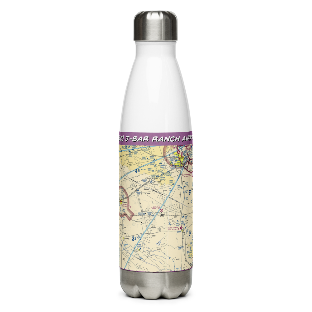 J-Bar Ranch Airport (8TE2) VFR Sectional Water Bottle 