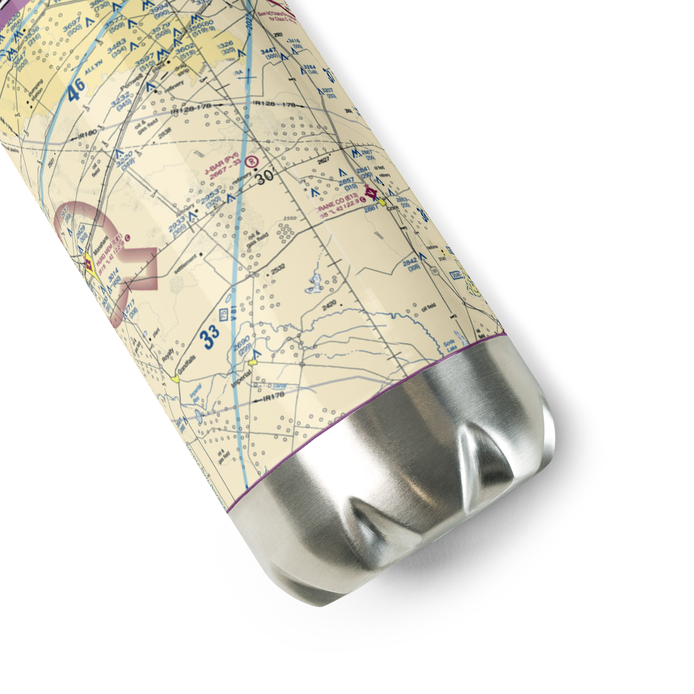J-Bar Ranch Airport (8TE2) VFR Sectional Water Bottle 