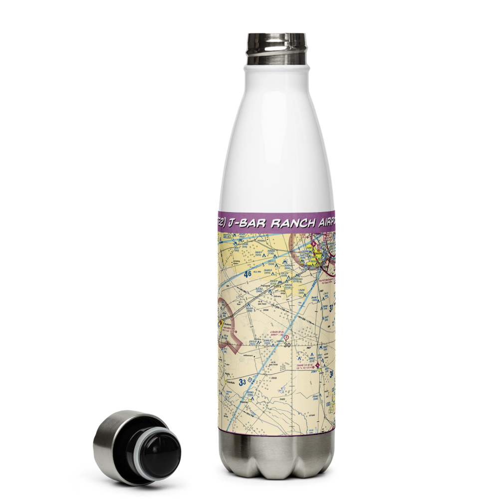 J-Bar Ranch Airport (8TE2) VFR Sectional Water Bottle 