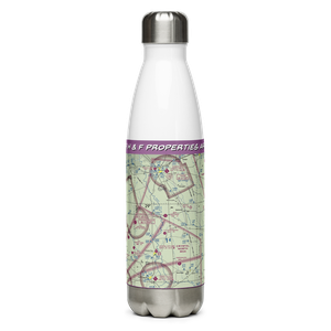 H & F Properties Airport (8TE4) VFR Sectional Water Bottle