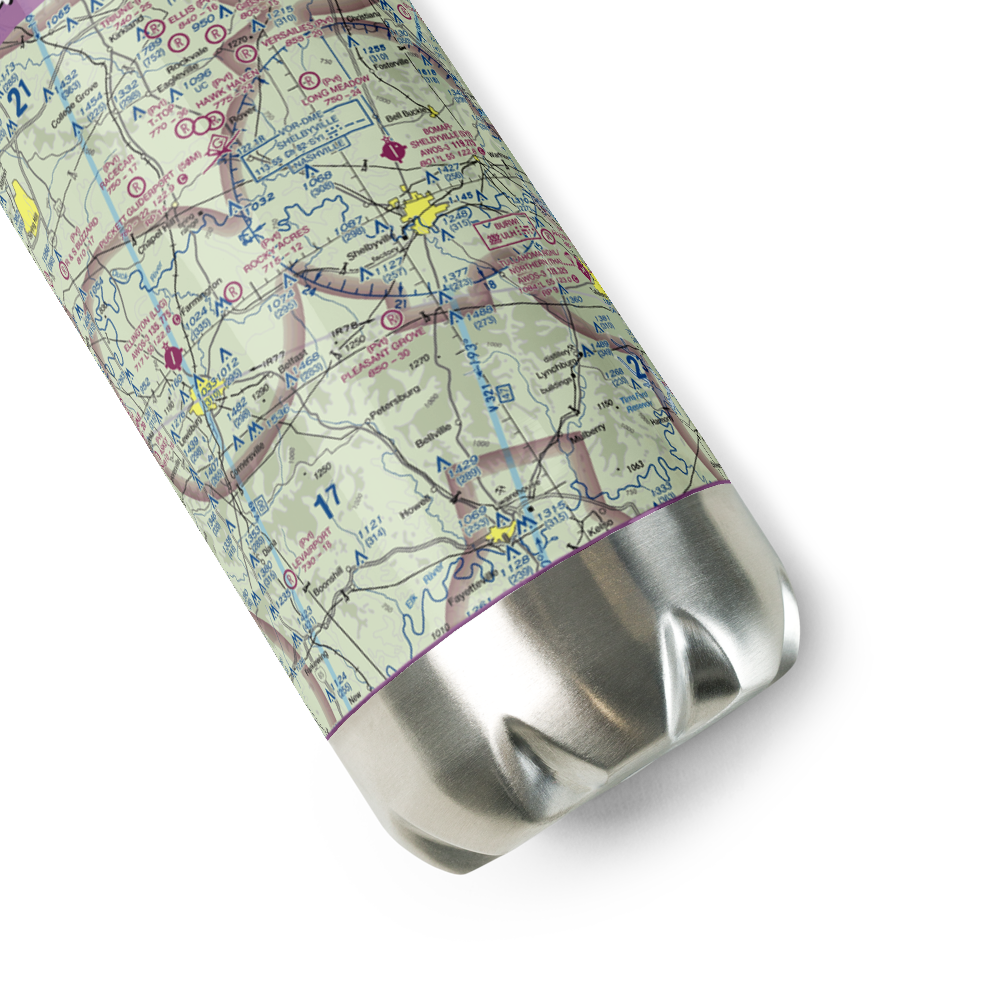 Pleasant Grove Airpark (8TN2) VFR Sectional Water Bottle 