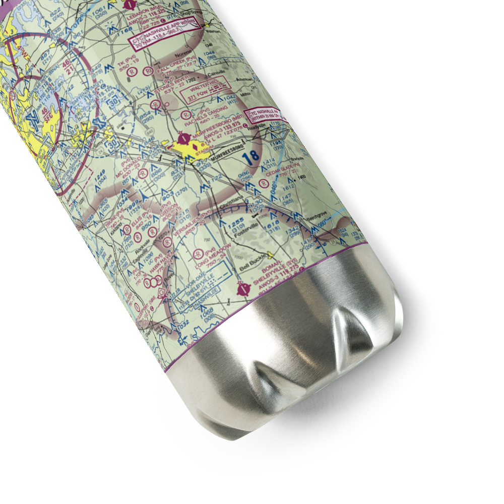 Rachel's Landing Airport (8TN6) VFR Sectional Water Bottle 