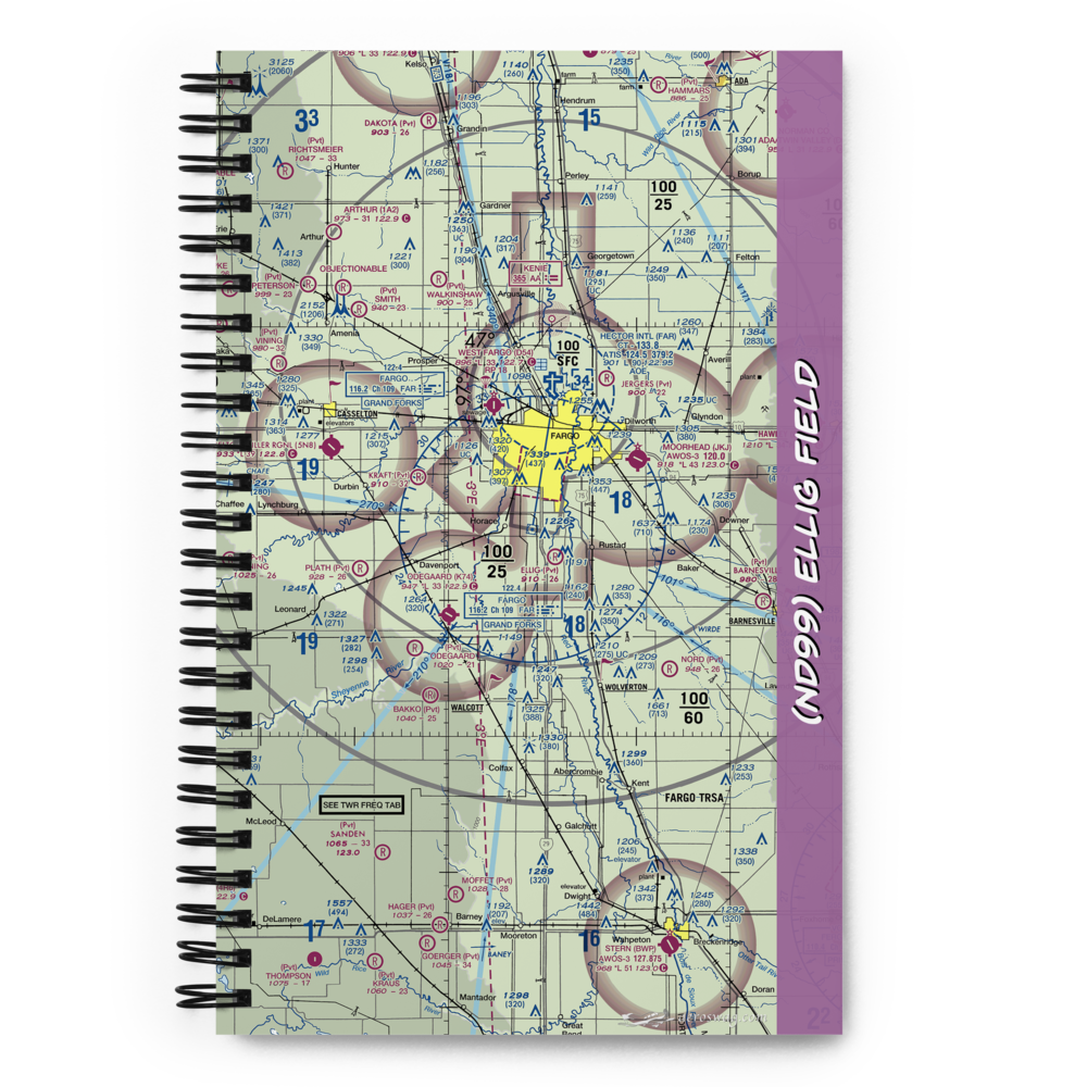 Ellig Field (ND99) VFR Sectional Notebook 