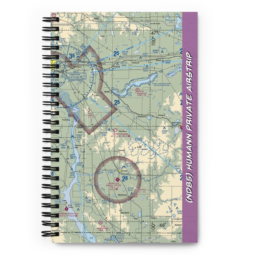 Humann Private Airstrip (ND85) VFR Sectional Notebook 
