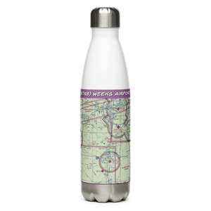 Weeks Airport (8TX8) VFR Sectional Water Bottle