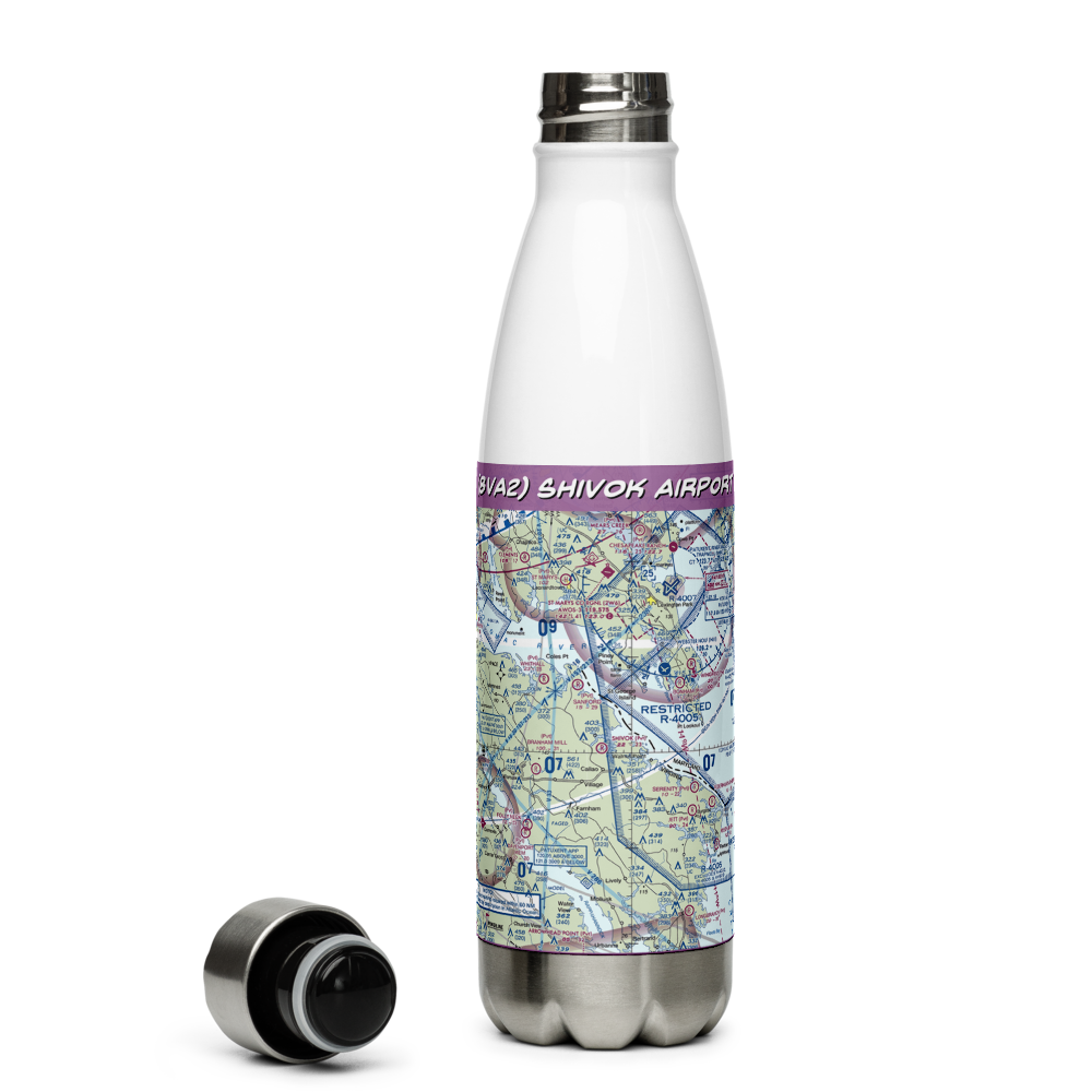 Shivok Airport (8VA2) VFR Sectional Water Bottle 