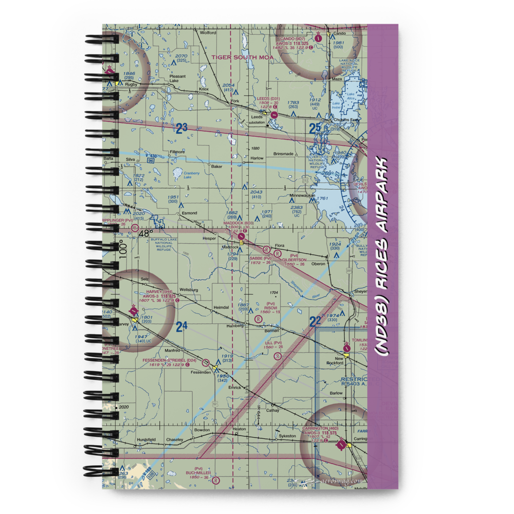Rices Airpark (ND38) VFR Sectional Notebook 