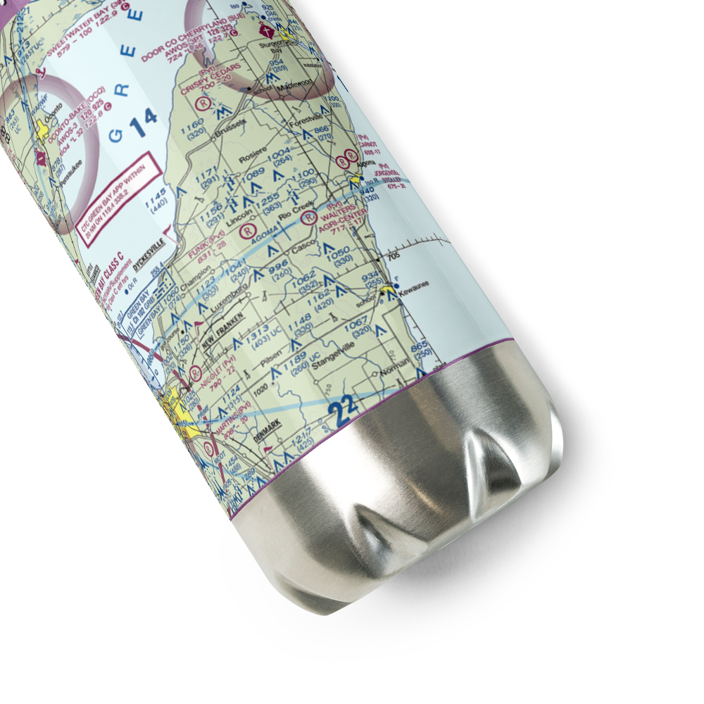 Funk Aerodrome (8WI6) VFR Sectional Water Bottle 