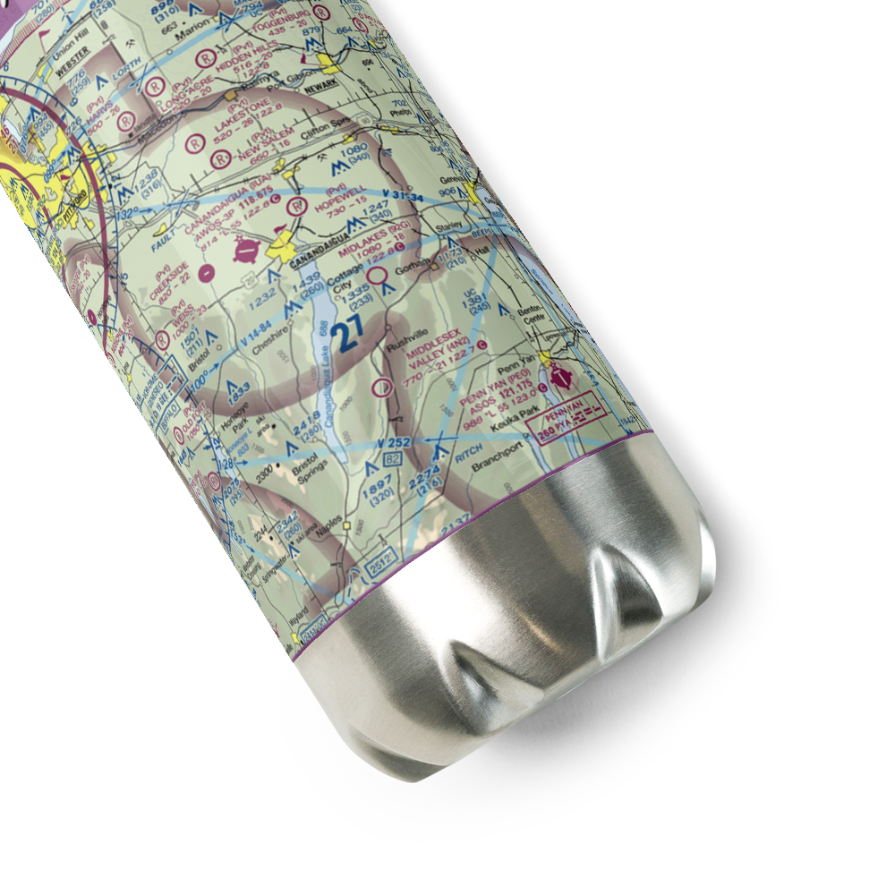 Hopewell Airpark (90NY) VFR Sectional Water Bottle 