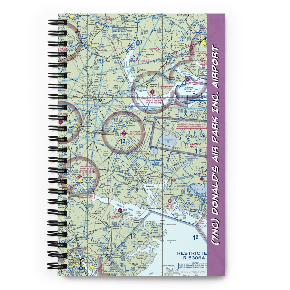 Donald's Air Park Inc. Airport (7NC) VFR Sectional Notebook 