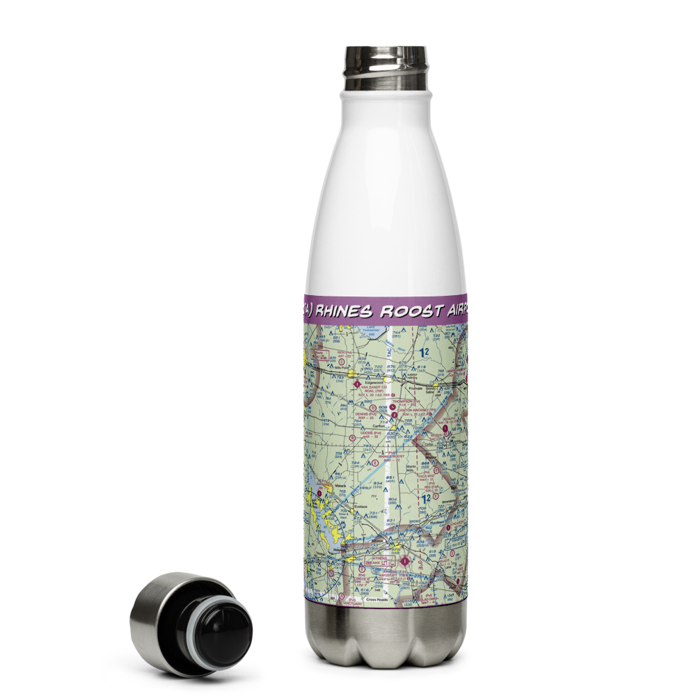 Rhines Roost Airport (91TA) VFR Sectional Water Bottle 
