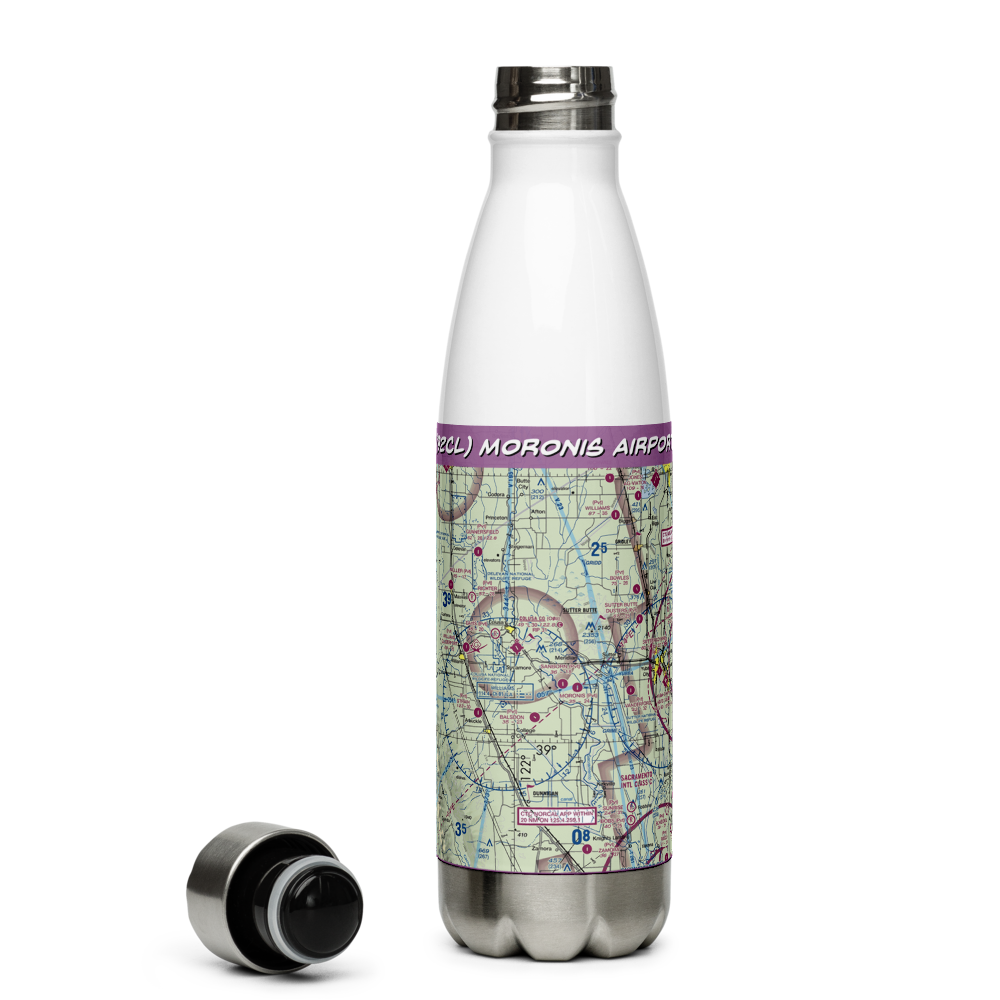 Moronis Airport (92CL) VFR Sectional Water Bottle 