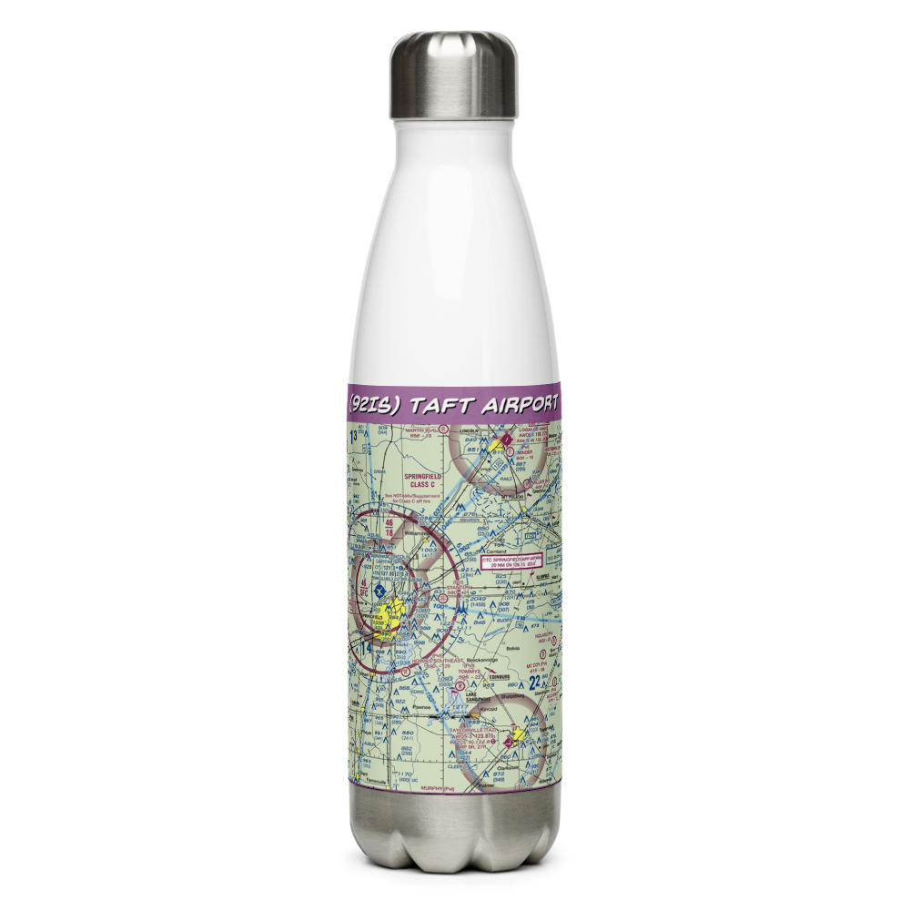 Taft Airport (92IS) VFR Sectional Water Bottle 