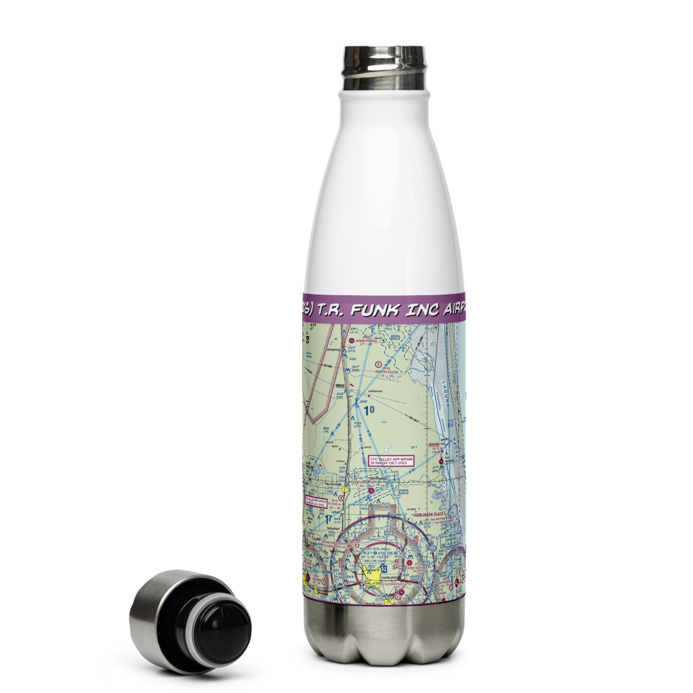 T.R. Funk Inc Airport (92XS) VFR Sectional Water Bottle 