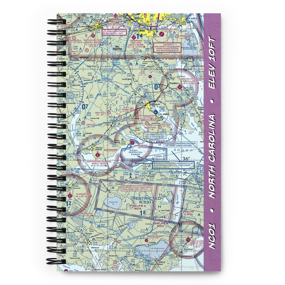 Harvey Point Defense Testing Activity Airport (NC01) VFR Sectional Notebook 