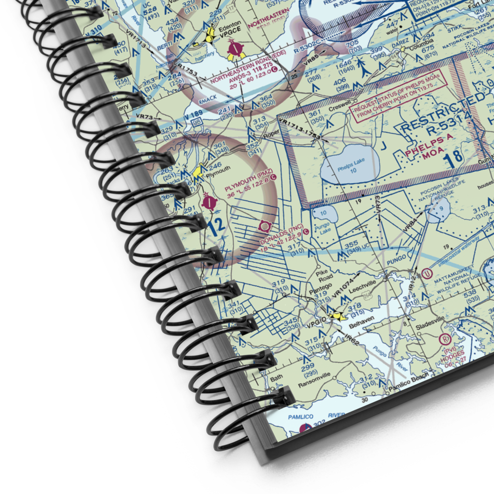 Harvey Point Defense Testing Activity Airport (NC01) VFR Sectional Notebook 