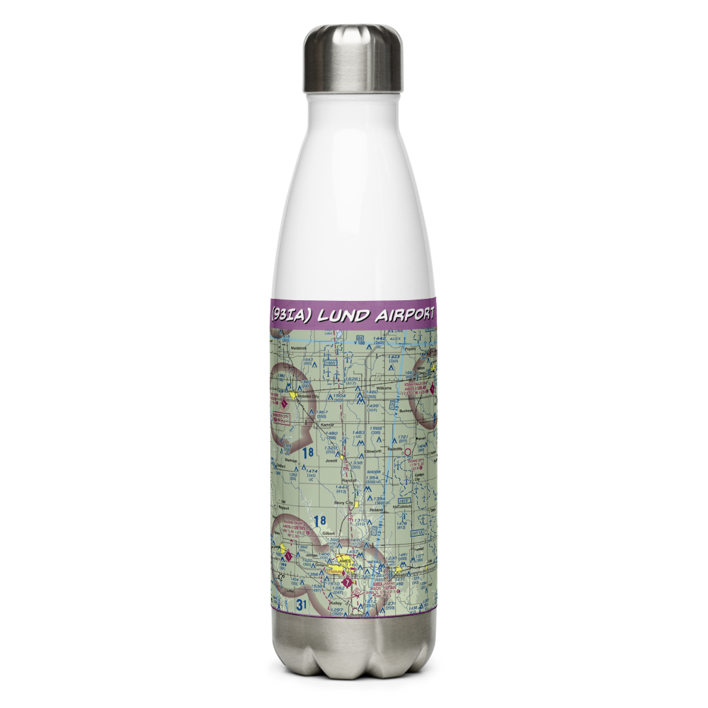 Lund Airport (93IA) VFR Sectional Water Bottle 