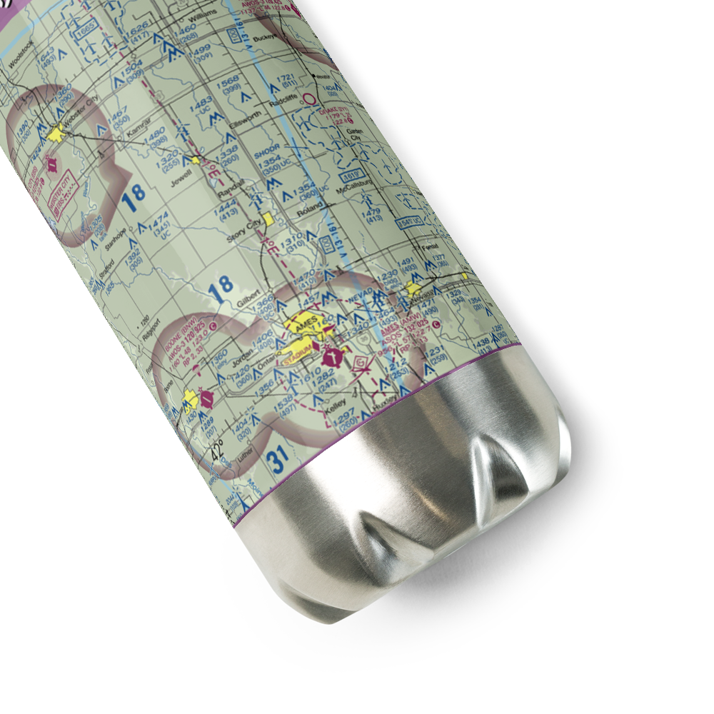 Lund Airport (93IA) VFR Sectional Water Bottle 