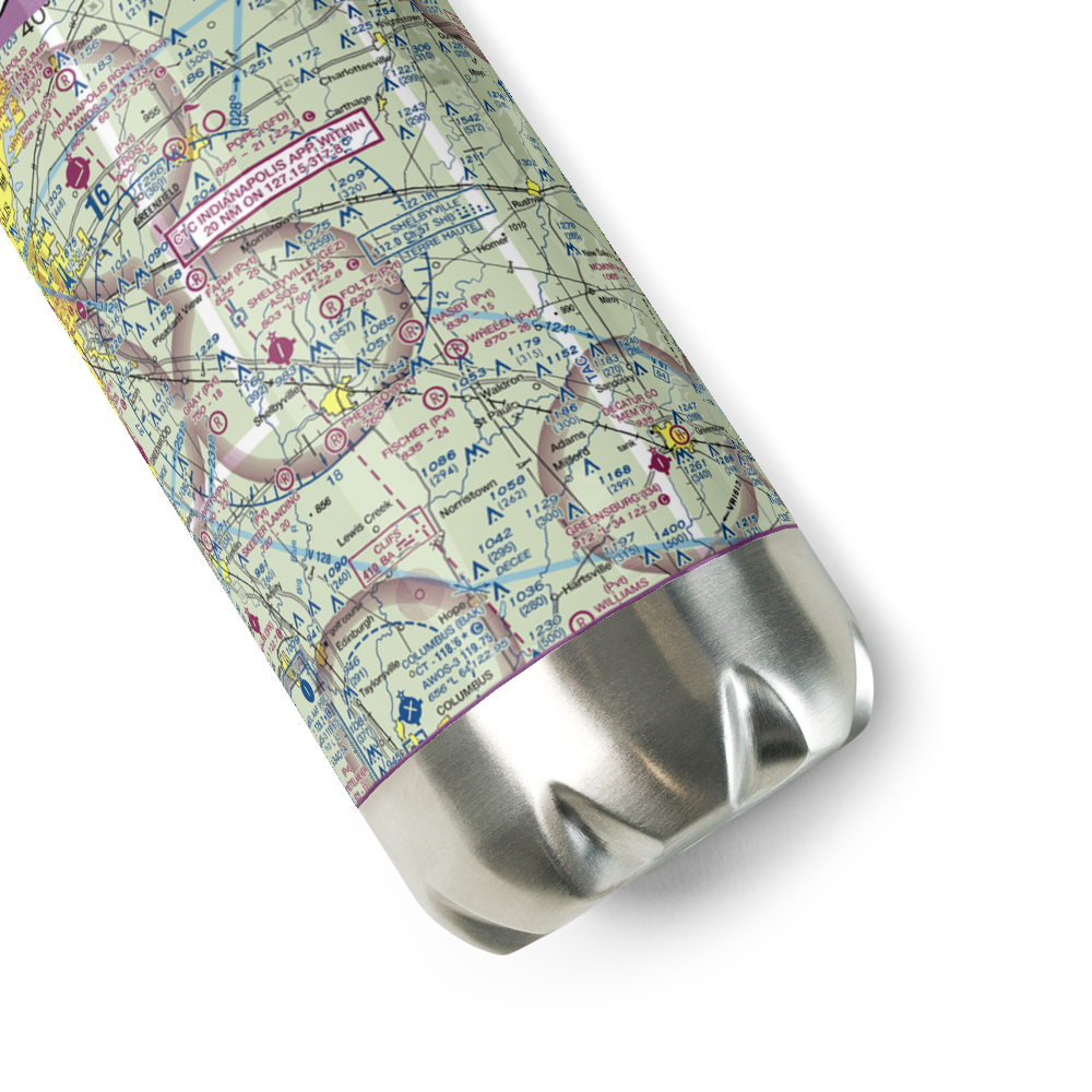 Foltz Farm Airport (93IN) VFR Sectional Water Bottle 