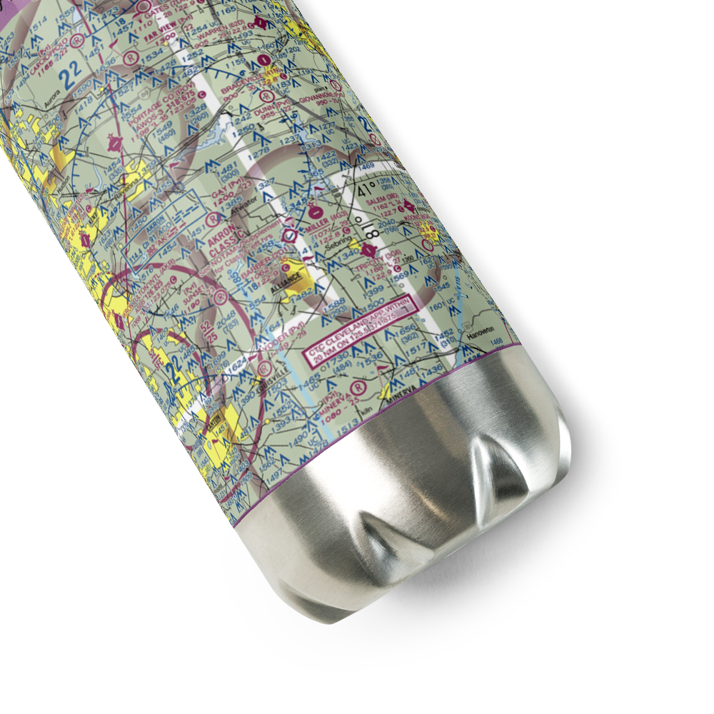 Gay Airport (93OH) VFR Sectional Water Bottle 
