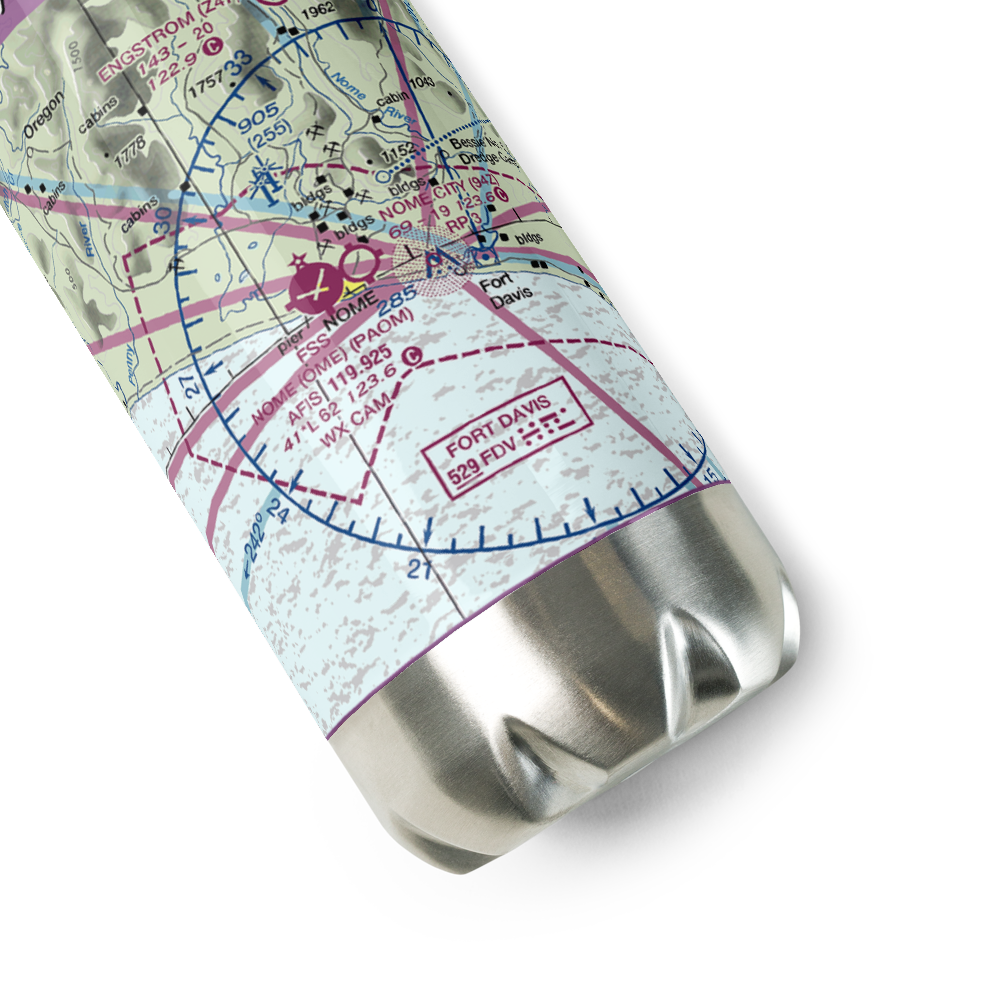 Nome City Field (94Z) VFR Sectional Water Bottle 