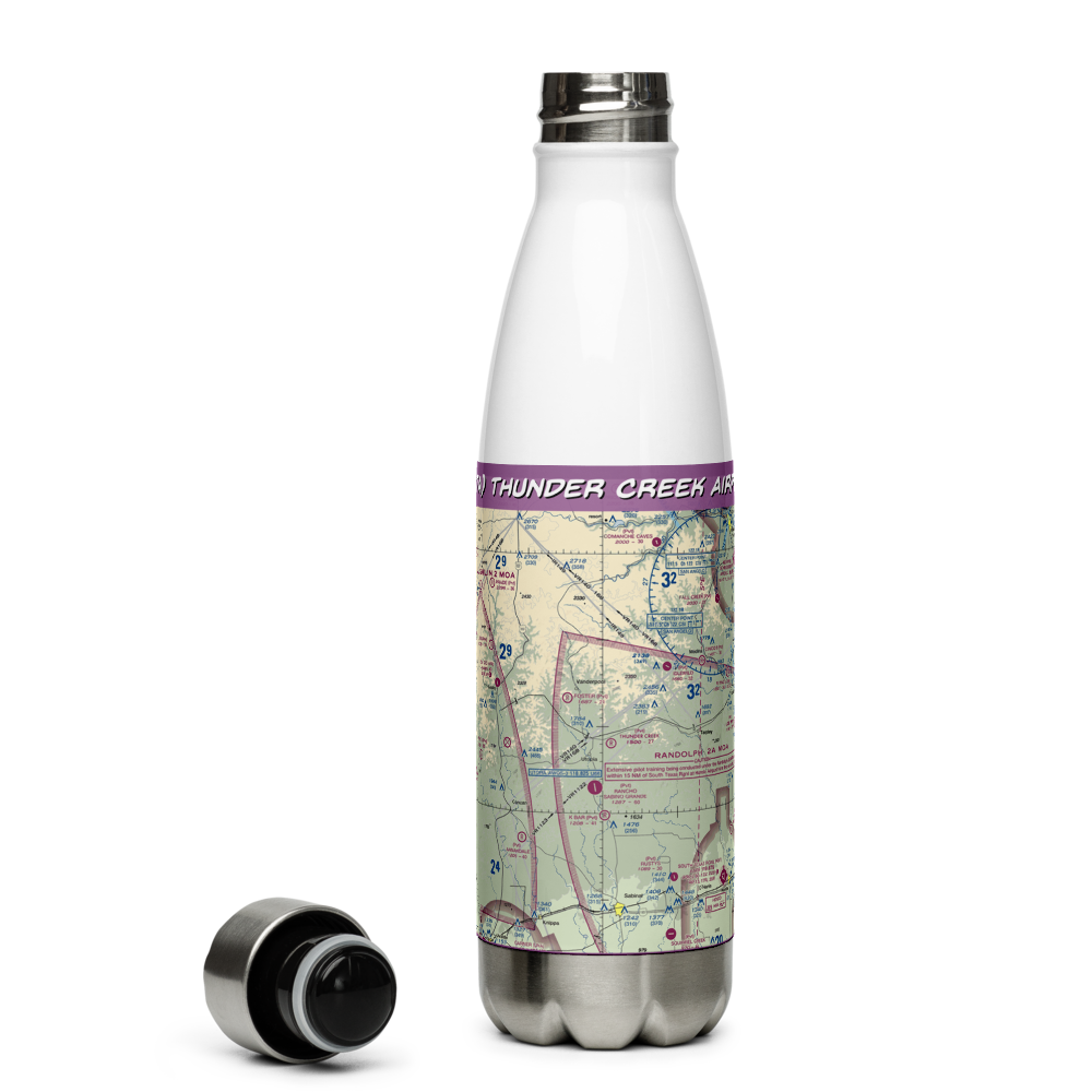 Thunder Creek Airport (95TA) VFR Sectional Water Bottle 