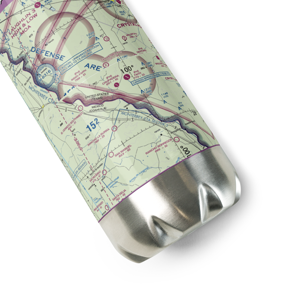 Chupadera Ranch Airport (95TX) VFR Sectional Water Bottle 