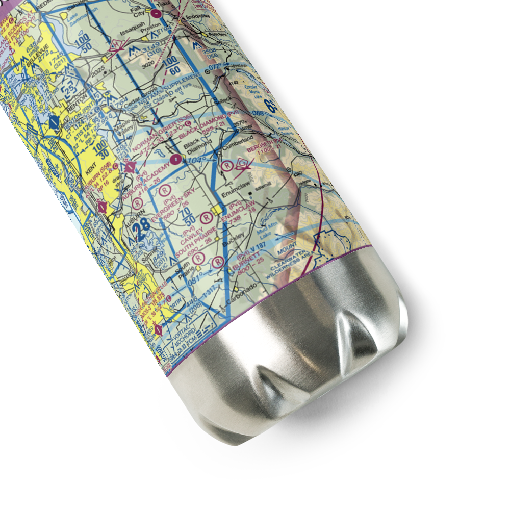 Black Diamond Airport (95WA) VFR Sectional Water Bottle 