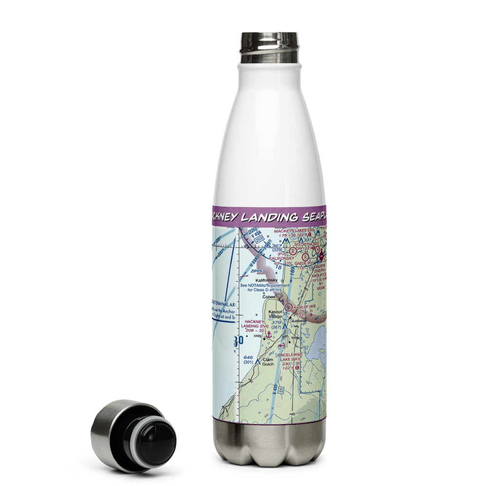 Hackney Landing Seaplane Base (96AK) VFR Sectional Water Bottle 