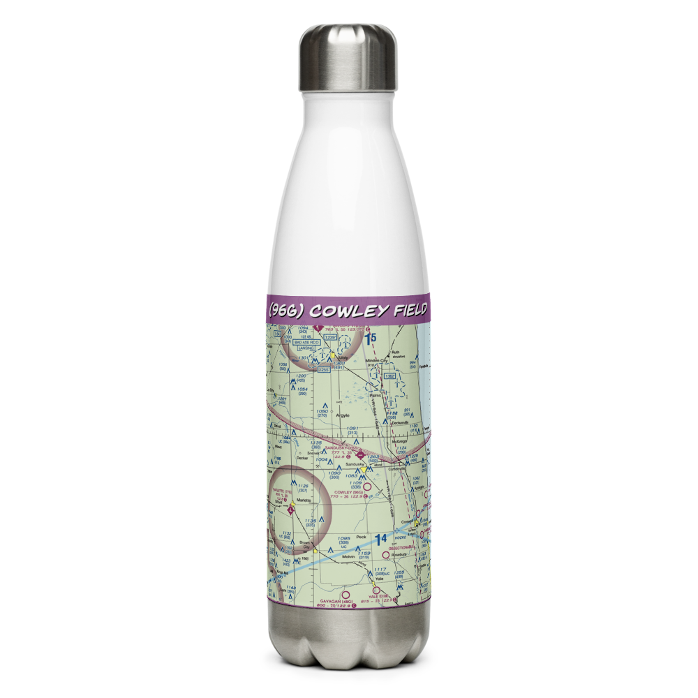 Cowley Field (96G) VFR Sectional Water Bottle 