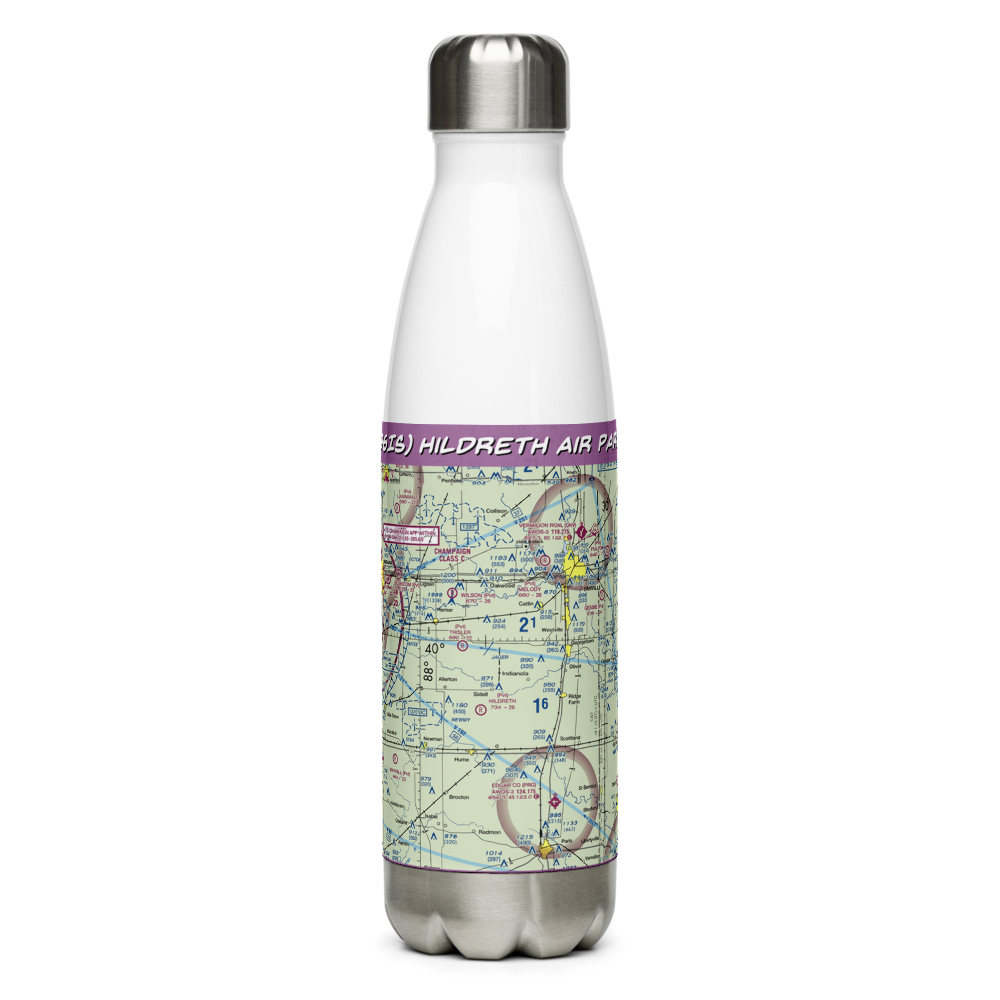 Hildreth Air Park (96IS) VFR Sectional Water Bottle 
