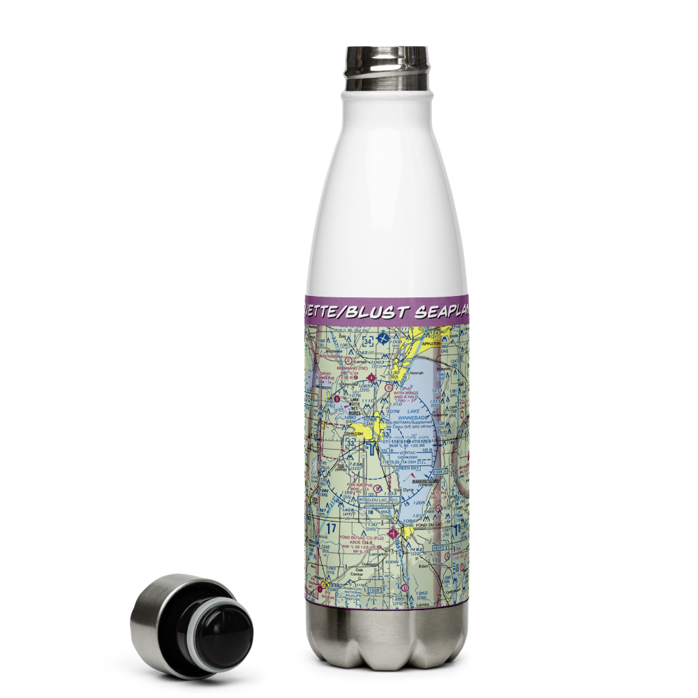 Vette/Blust Seaplane Base (96WI) VFR Sectional Water Bottle 